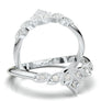 White Gold Vintage Curved Crown Band