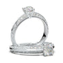 White Gold Vintage Filigree Knife Edge Ring