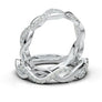 White Gold Infinity Shared Prong Half Diamond Band