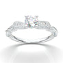 White Gold Floral Vine Ring