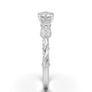 White Gold Floral Vine Ring