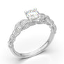 White Gold Floral Vine Ring