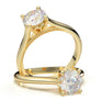 White Gold Solitaire Bead Ring