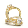 White Gold Twisted Weave Diamond Ring