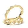 White Gold Vintage Pointed Crown Wedding Band