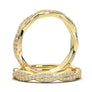 White Gold Infinity Thin Twist Diamond Band