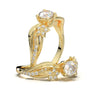 White Gold Floral Twisted Flower Ring