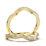 White Gold Twisted U Shape Wedding Band