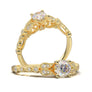 White Gold Floral Stackable Ring
