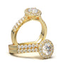 White Gold Round Halo Classic Engagement Set