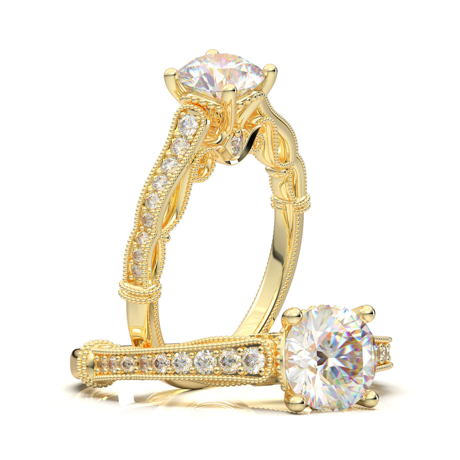Rose Gold Vintage Tapered Ring