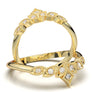 White Gold Vintage Curved Crown Band