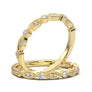 White Gold Vintage Stackable Prong Band
