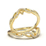 White Gold Infinity Twist Pointed Band