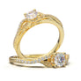 White Gold Floral Twist Delicate Ring