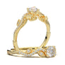 White Gold Floral Filigree Petal Ring