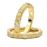 White Gold Vintage Filigree Bezel Set Band
