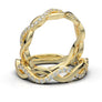 White Gold Infinity Shared Prong Half Diamond Band