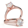 White Gold Solitaire Bead Ring