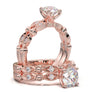 White Gold Vintage Bead Set Engagement Set