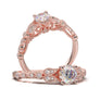 White Gold Floral Stackable Ring