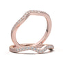 White Gold Curved Delicate Wedding Band