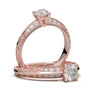 White Gold Vintage Filigree Knife Edge Ring