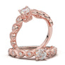 White Gold Floral Milgrain Twist Infinity Ring