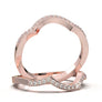White Gold Twisted U Shape Wedding Band