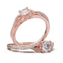 White Gold Floral Twist Delicate Ring