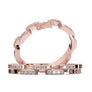 White Gold Twisted Link Band