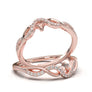 White Gold Infinity Twist Pointed Band