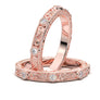 White Gold Vintage Filigree Bezel Set Band