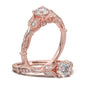 White Gold Floral Infinity Twist Ring