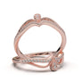 White Gold Vintage Curved Pear Motif Band