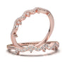 White Gold Twisted Curved Wedding Band