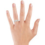 White Gold Floral Infinity Twist Ring