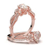 HOME TRY ON--WHITE GOLD FLORAL PEAR FILIGREE RING