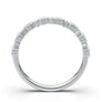 WHITE GOLD WEDDING BAND, 14K GOLD STACKABLE RING