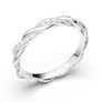 White Gold Infinity Band Eternity Band Diamond Band Twist Weave Band Floral Band Rope Band Art Deco Band Stackable Wedding Band 14k