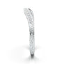 14K White Gold Wedding Band/ Curved Contour Band/ Vintage Filigree Band/ Stackable Ring/ Milgrain Band/ Half Eternity Band/ Anniversary Gift