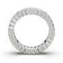 White Gold Eternity Band Emerald Cut Band 3 Carat Emerald 4x2 Band 14K Stackable Band Forever One Moissanite Band Prong Diamond Wedding Band