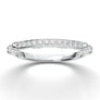 White Gold Vintage Band Unique Floral Band Filigree Scroll Band Milgrain Band Stackable Diamond Wedding Band Engagement Anniversary Band