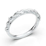 Floral Band White Gold Vintage Band Plain Solitaire Band Twist Weave Band Leaf Band Art Deco Band Stackable Wedding Band Milgrain Band 14