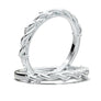 Floral Band White Gold Vintage Band Plain Solitaire Band Twist Weave Band Leaf Band Art Deco Band Stackable Wedding Band Milgrain Band 14