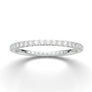 White Gold Eternity Band French Cut Band Classic Diamond Band Stackable Wedding Band Prong Band Engagement Band Anniversary Band 14K