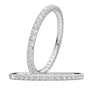 White Gold Eternity Band French Cut Band Classic Diamond Band Stackable Wedding Band Prong Band Engagement Band Anniversary Band 14K