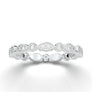 Eternity Band White Gold Vintage Band Milgrain Band Art Deco Band Stackable Wedding Band Prong Band Engagement Band Anniversary Band 14K