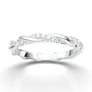 White Gold Infinity Band Eternity Band Diamond Band Twist Weave Band Floral Band Rope Band Art Deco Band Stackable Wedding Band 14k