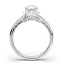 White Gold Engagement Ring, Vintage Art Deco Ring, 14K White Gold Ring, Moissanite Ring for Women, Diamond Wedding Ring Promise Ring For Her